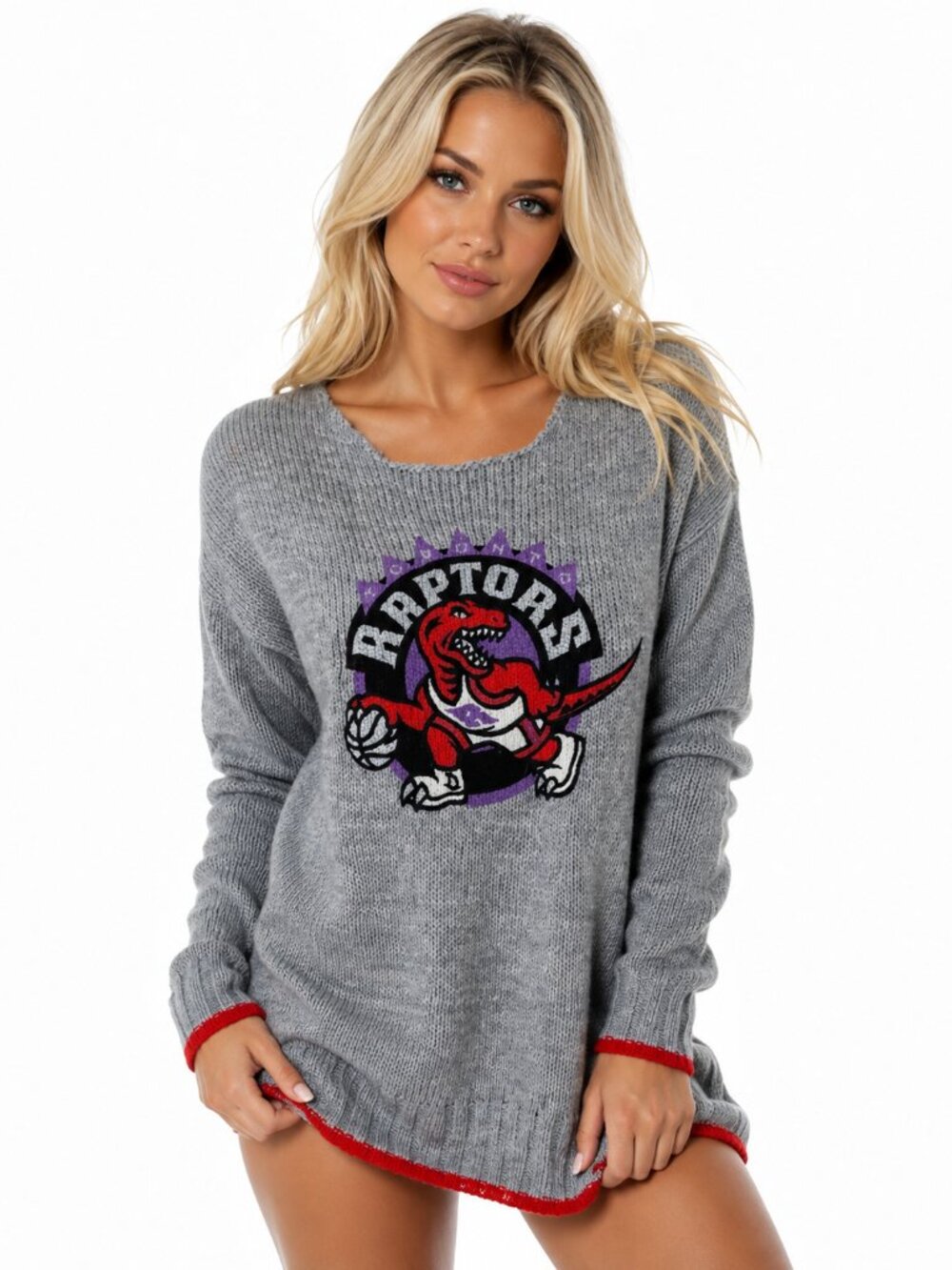 Toronto Raptors Womens Sweater Size Small All Laced Up Touch Alyssa Milano New